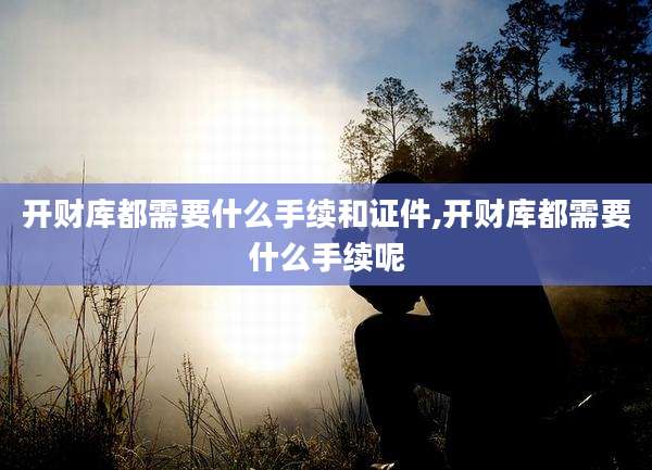 开财库都需要什么手续和证件,开财库都需要什么手续呢