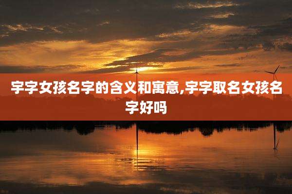 宇字女孩名字的含义和寓意,宇字取名女孩名字好吗