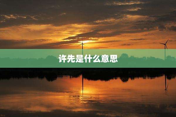 许先是什么意思