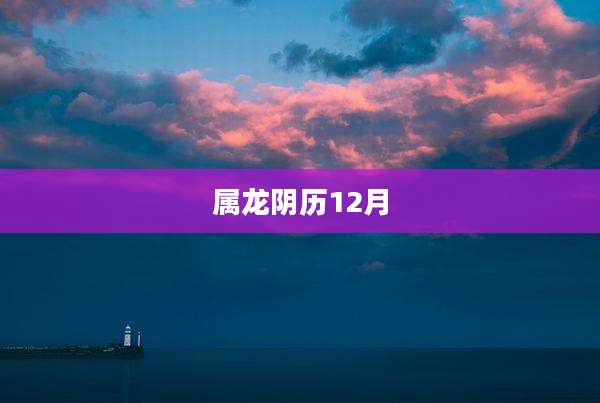 属龙阴历12月