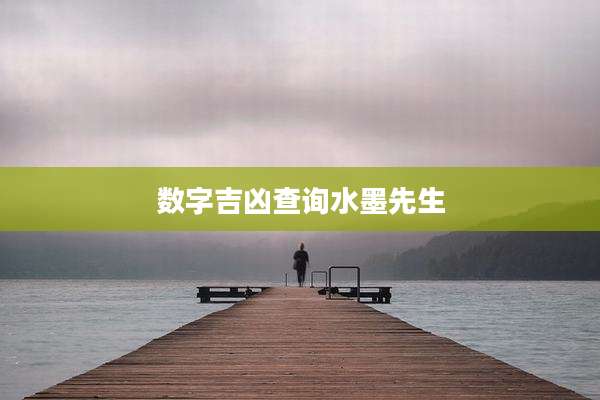 数字吉凶查询水墨先生