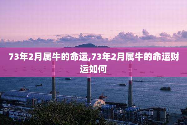 73年2月属牛的命运,73年2月属牛的命运财运如何