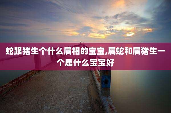 蛇跟猪生个什么属相的宝宝,属蛇和属猪生一个属什么宝宝好