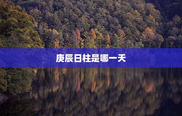 庚辰日柱是哪一天