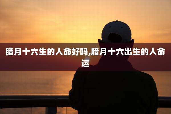 腊月十六生的人命好吗,腊月十六出生的人命运