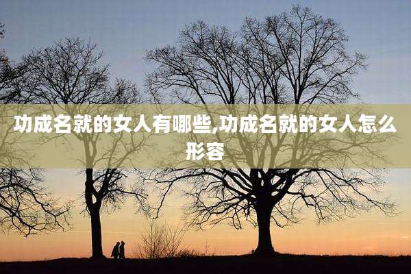 功成名就的女人有哪些,功成名就的女人怎么形容