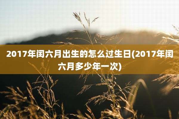 2017年闰六月出生的怎么过生日(2017年闰六月多少年一次)