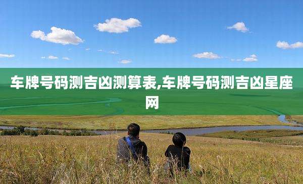 车牌号码测吉凶测算表,车牌号码测吉凶星座网
