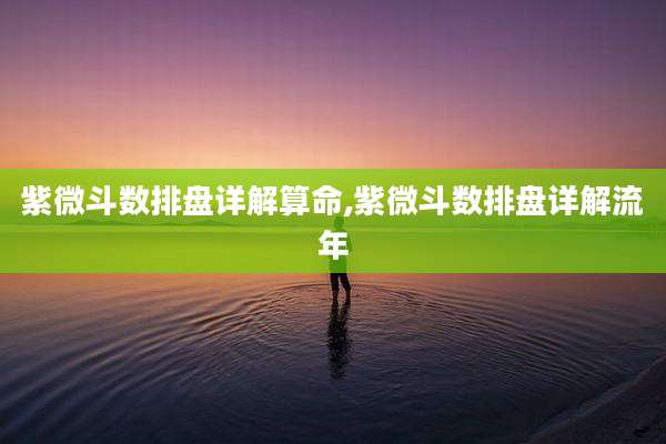 紫微斗数排盘详解算命,紫微斗数排盘详解流年