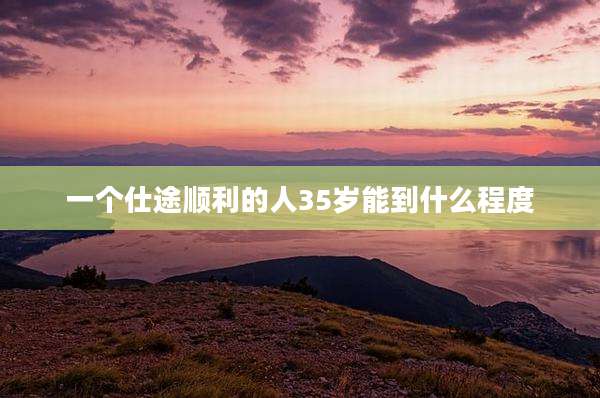 一个仕途顺利的人35岁能到什么程度