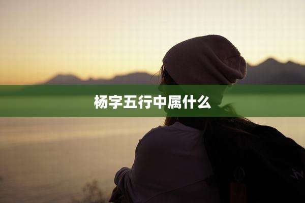 杨字五行中属什么