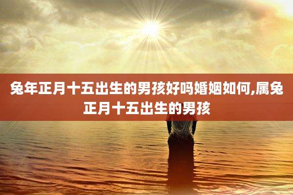 兔年正月十五出生的男孩好吗婚姻如何,属兔正月十五出生的男孩