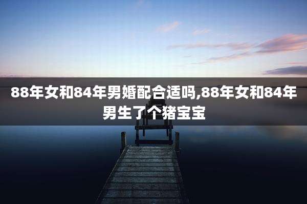 88年女和84年男婚配合适吗,88年女和84年男生了个猪宝宝