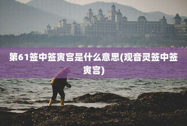 第61签中签寅宫是什么意思(观音灵签中签寅宫)