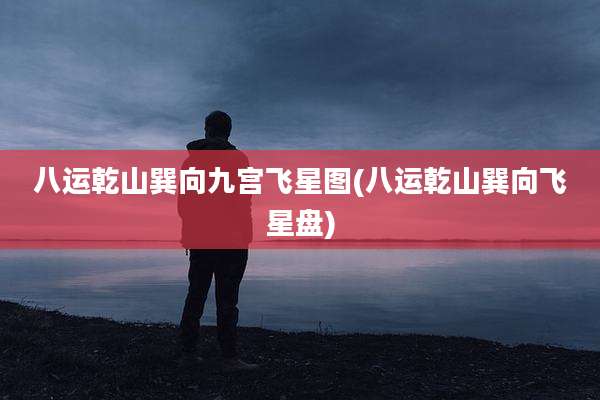 八运乾山巽向九宫飞星图(八运乾山巽向飞星盘)