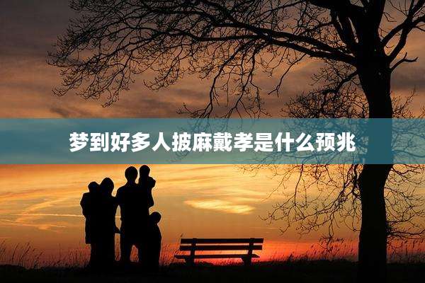 梦到好多人披麻戴孝是什么预兆