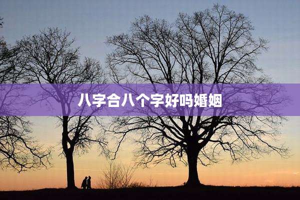 八字合八个字好吗婚姻