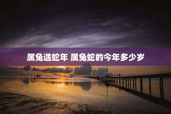 属兔遇蛇年 属兔蛇的今年多少岁