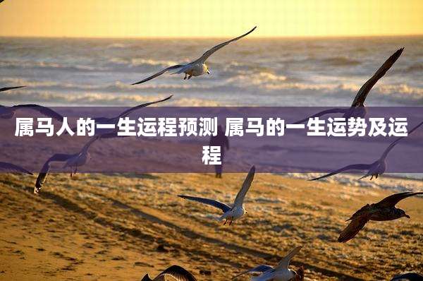 属马人的一生运程预测 属马的一生运势及运程
