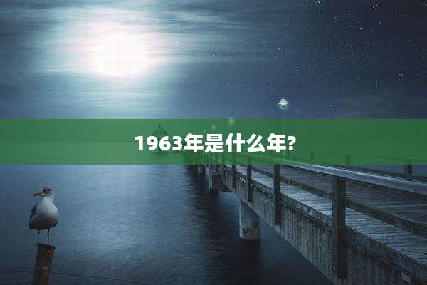 1963年是什么年?