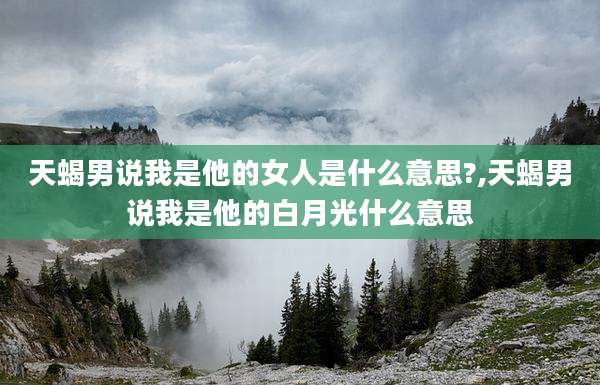 天蝎男说我是他的女人是什么意思?,天蝎男说我是他的白月光什么意思
