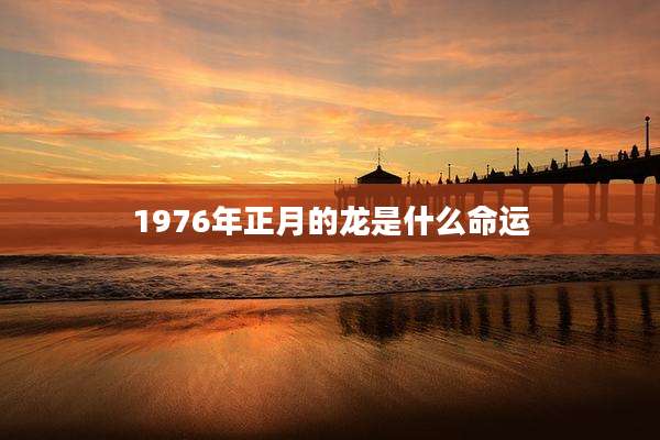 1976年正月的龙是什么命运