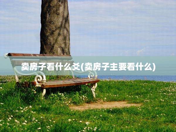 卖房子看什么爻(卖房子主要看什么)