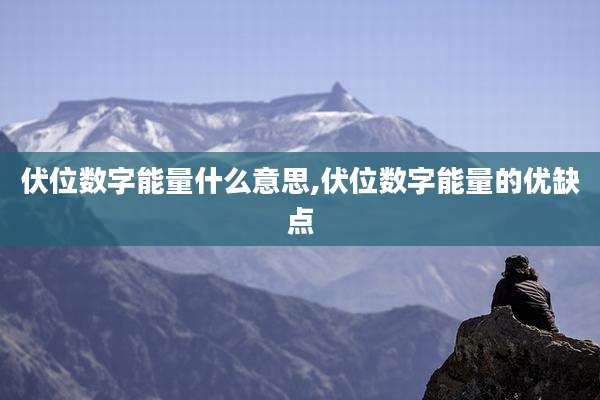 伏位数字能量什么意思,伏位数字能量的优缺点