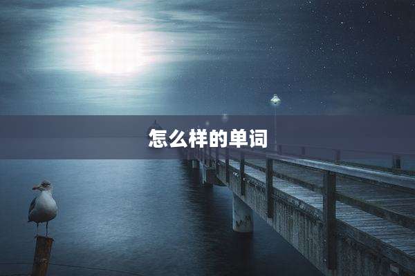 怎么样的单词