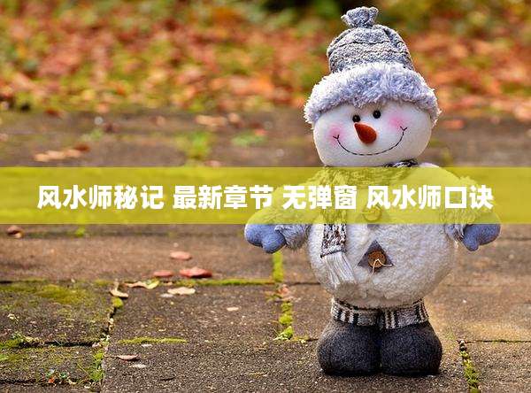 风水师秘记 最新章节 无弹窗 风水师口诀