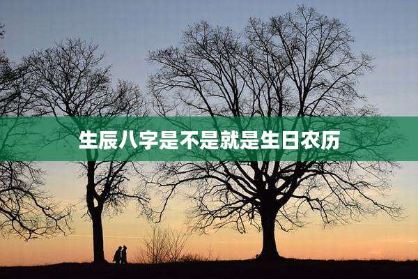 生辰八字是不是就是生日农历
