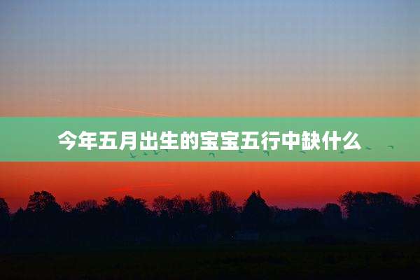 今年五月出生的宝宝五行中缺什么