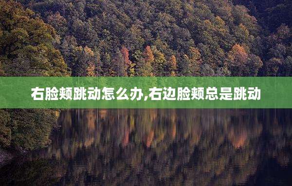 右脸颊跳动怎么办,右边脸颊总是跳动