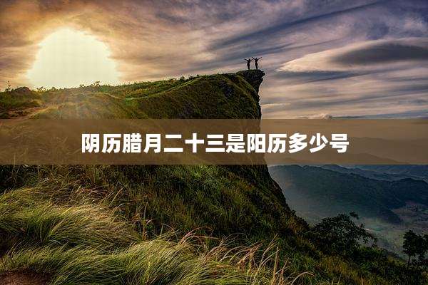 阴历腊月二十三是阳历多少号