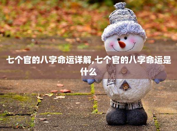 七个官的八字命运详解,七个官的八字命运是什么