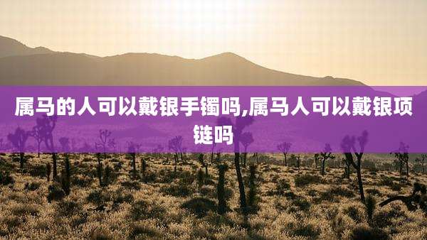 属马的人可以戴银手镯吗,属马人可以戴银项链吗