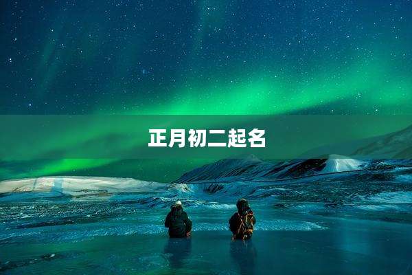 正月初二起名
