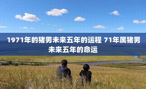 1971年的猪男未来五年的运程 71年属猪男未来五年的命运