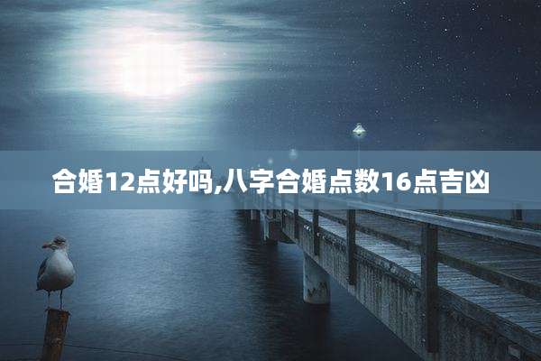 合婚12点好吗,八字合婚点数16点吉凶