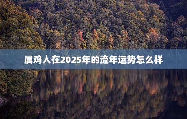 属鸡人在2025年的流年运势怎么样