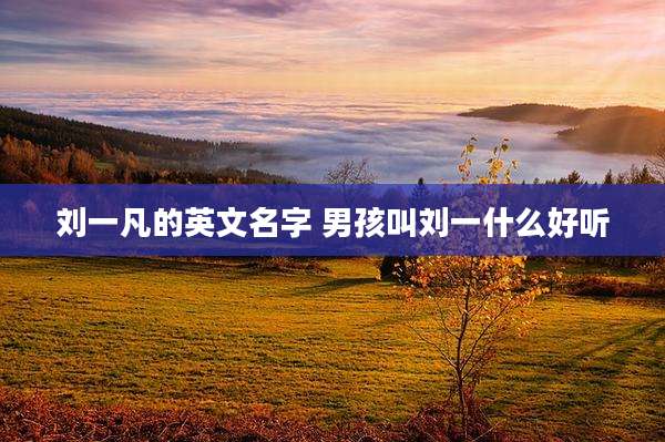 刘一凡的英文名字 男孩叫刘一什么好听