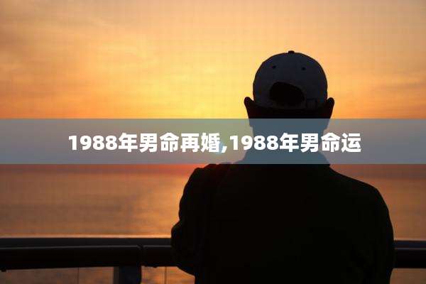 1988年男命再婚,1988年男命运