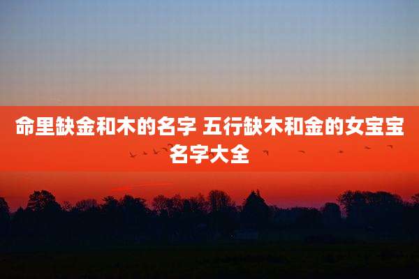 命里缺金和木的名字 五行缺木和金的女宝宝名字大全