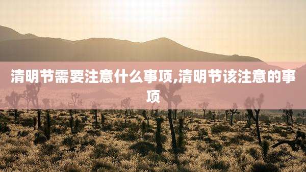 清明节需要注意什么事项,清明节该注意的事项