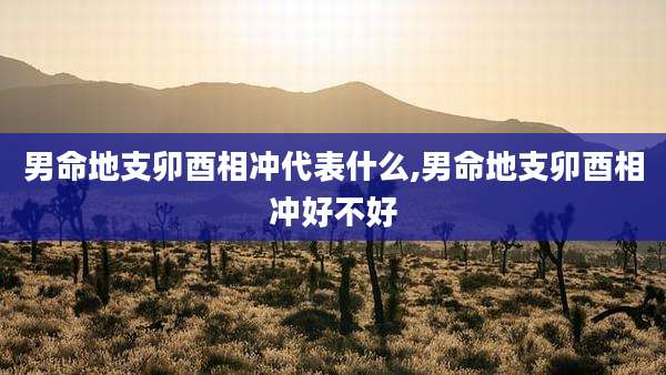 男命地支卯酉相冲代表什么,男命地支卯酉相冲好不好