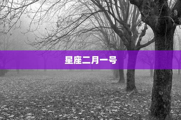 星座二月一号