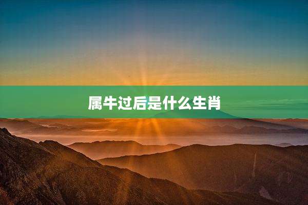 属牛过后是什么生肖
