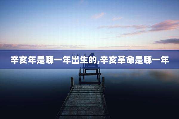 辛亥年是哪一年出生的,辛亥革命是哪一年