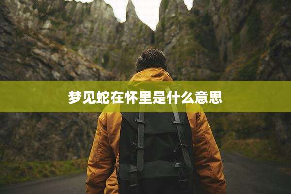 梦见蛇在怀里是什么意思