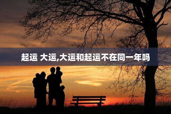 起运 大运,大运和起运不在同一年吗
